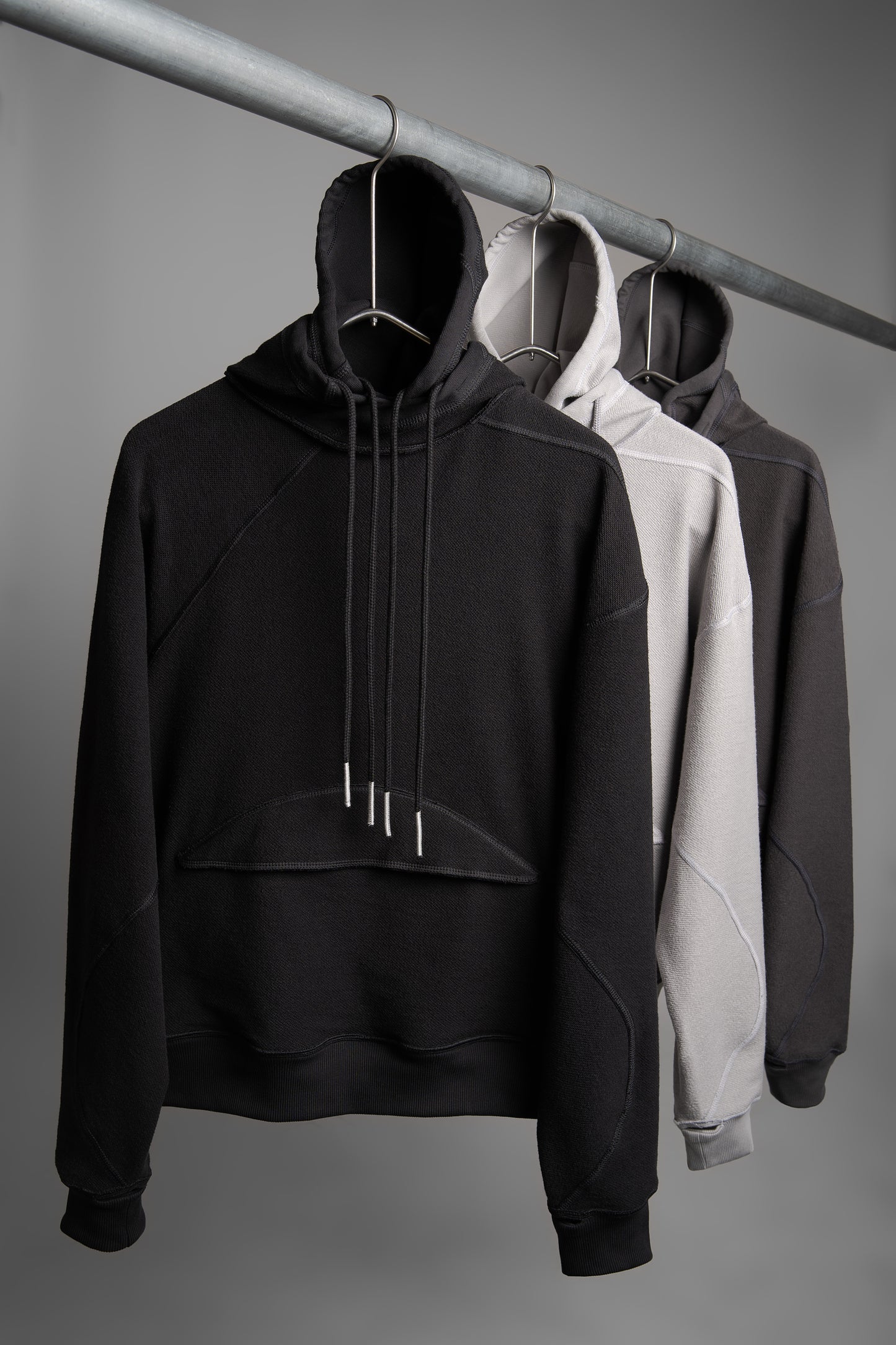 mavric reversible dual-hood sweatshirt