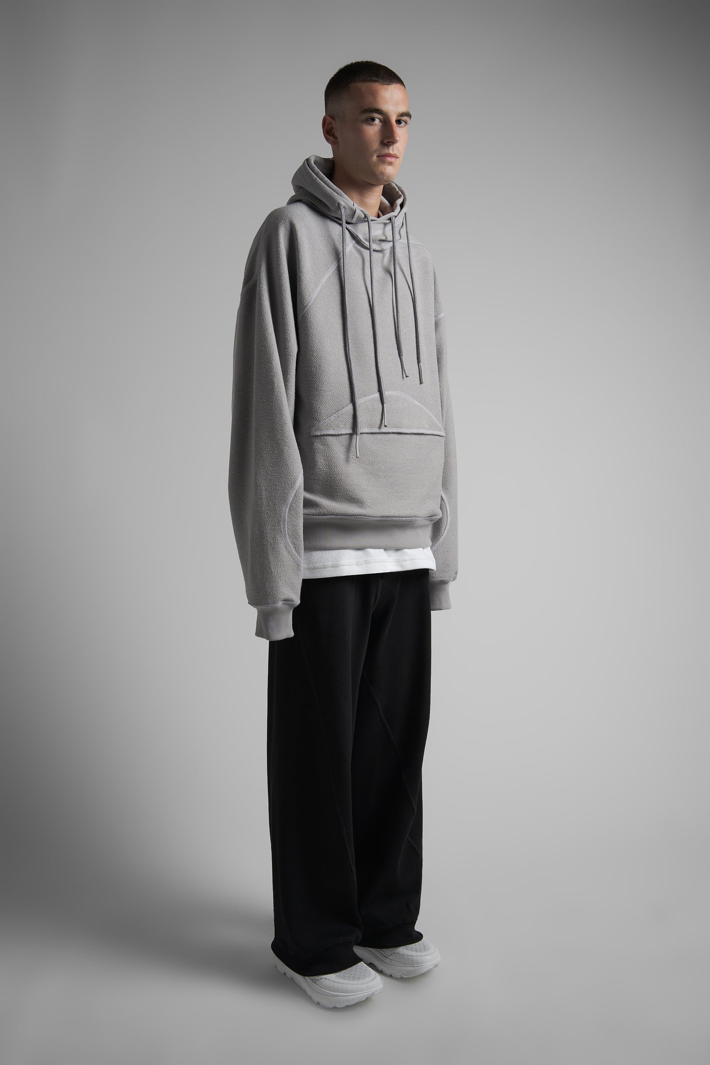 mavric reversible dual-hood sweatshirt