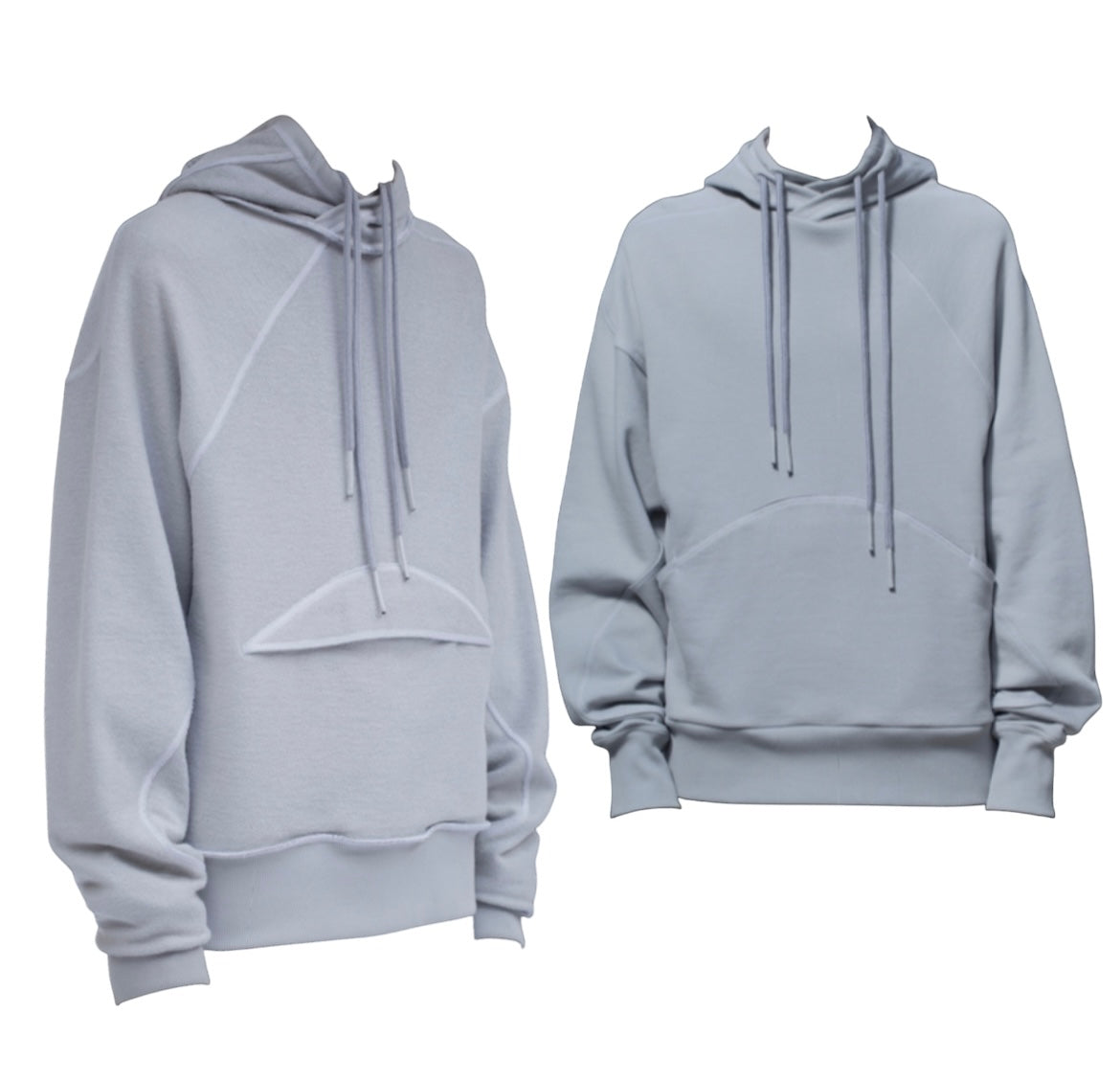 mavric reversible dual-hood sweatshirt