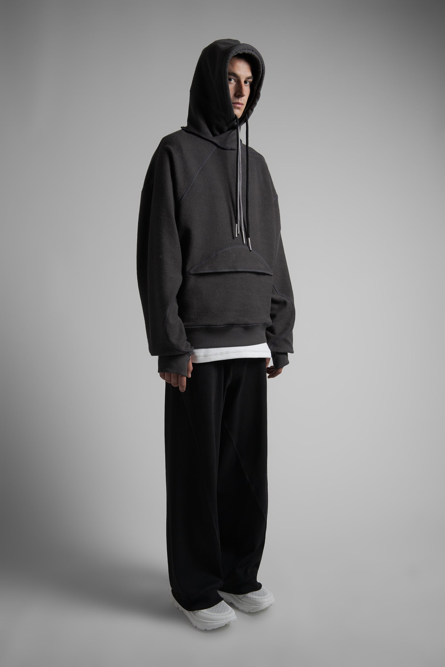 mavric reversible dual-hood sweatshirt